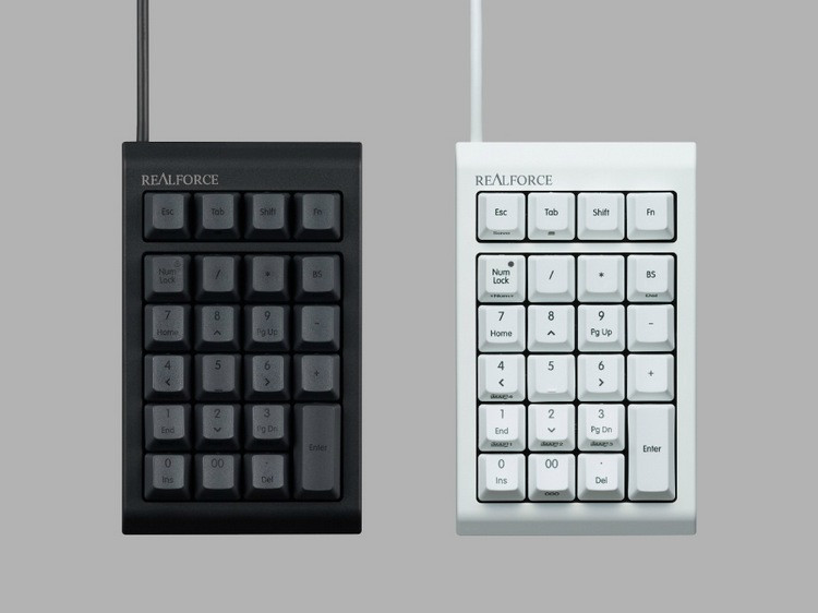 REALFORCE 燃风发布  RT1 小键盘，静电容方案、支持 Dual